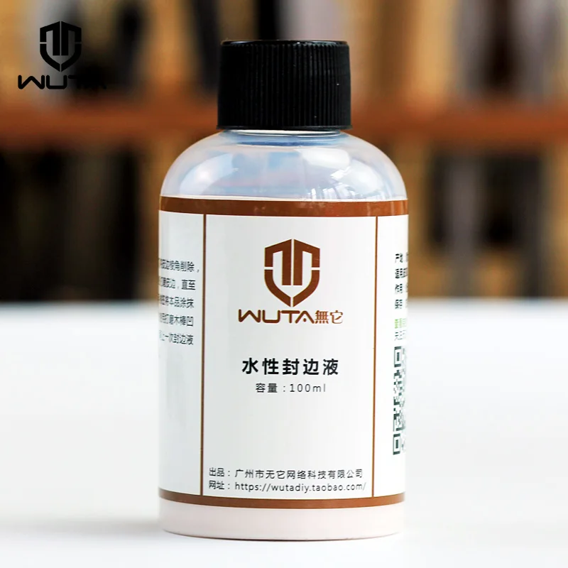 Online WUTA Italien Import Veg Gegerbtem Leder Wasser Basierend Rand Abdichtung Rand Oberflächen Transparent Rand Behandlung Agent DIY Handwerk 100ml