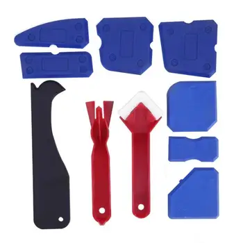 

10pcs Window Door Silicone Glass Cement Scraper Tool Home Remover Caulk Finisher Sealant Smooth Scraper Grout Kit Tools