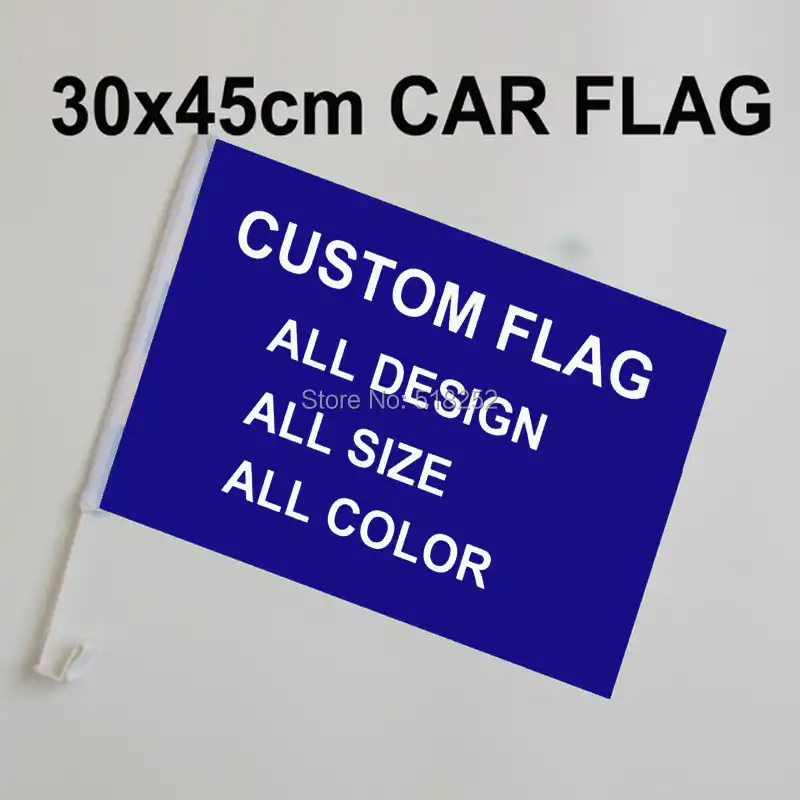 Custom Window Car Flags And Banners Sports Logo Banner Polyester