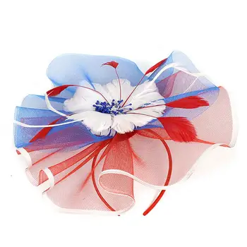 

Floral Mesh Headband Hair Decoration Wedding Bridal with Artificial Flower Hair Band Hoop Clips Accessories Hair Clasp for Women