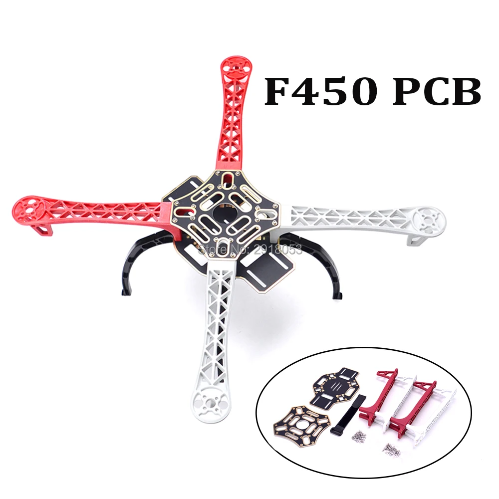 F450 Квадрокоптер DIY набор для дрона рамка FPV 4 Оси Quad PCB Красная белая черная рычаг с
