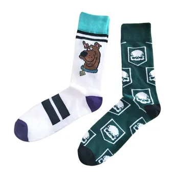 

New Cotton Men Crew Socks Cartoon Comic Pattern Socks Funny Colorful New 2020 Spring Harajuku Happy Socks Hip Hop Cotton Sokken