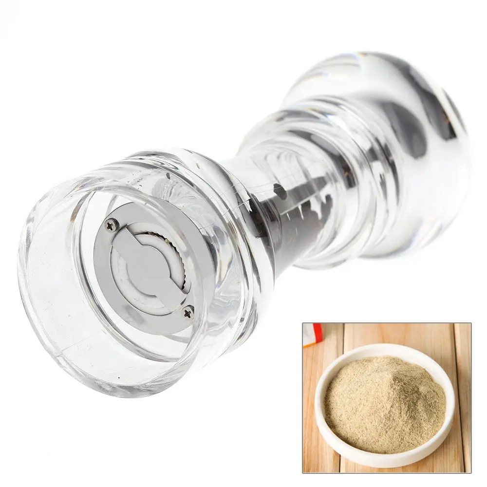 

Acrylic Manual Pepper Grinder Salt Spices Mill Shaker Transparent Kitchen Grinding Tool 185mm L Size Kitchen Accessories