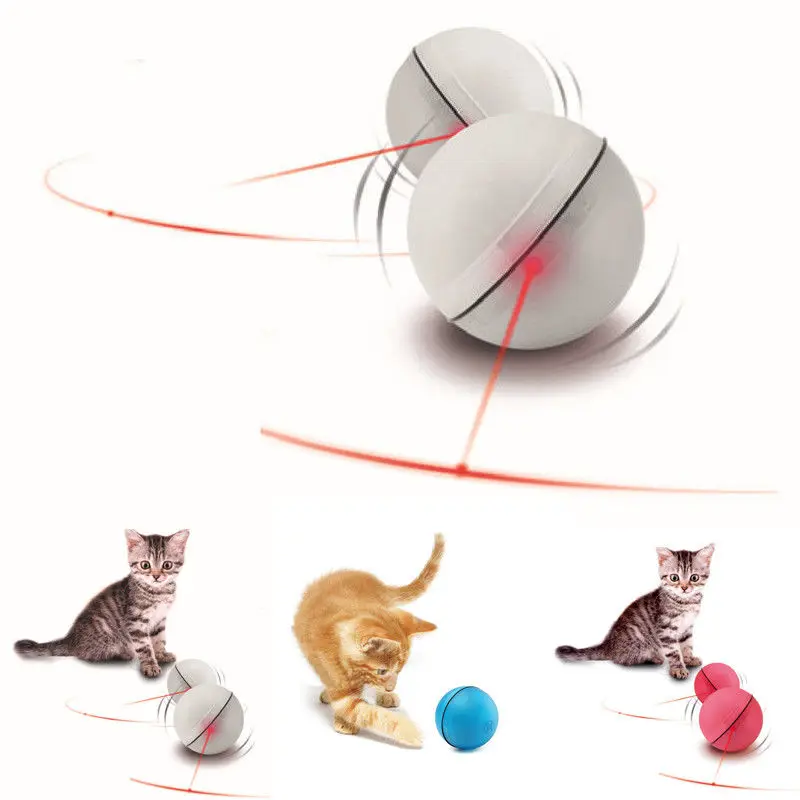 

LED Light Laser Ball Teaser Perfect Toy For Pet Cat Kitten Exercise Laser Toy Cat Training & Behaviour Aids