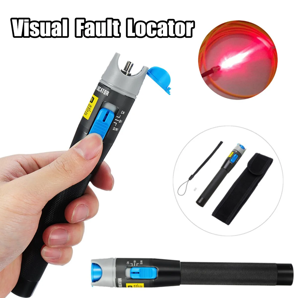 

1mW 5KM Red Light Pen Visual Fault Locator Fiber Optic Laser Cable Tester Meter Testing Tool Pen Type