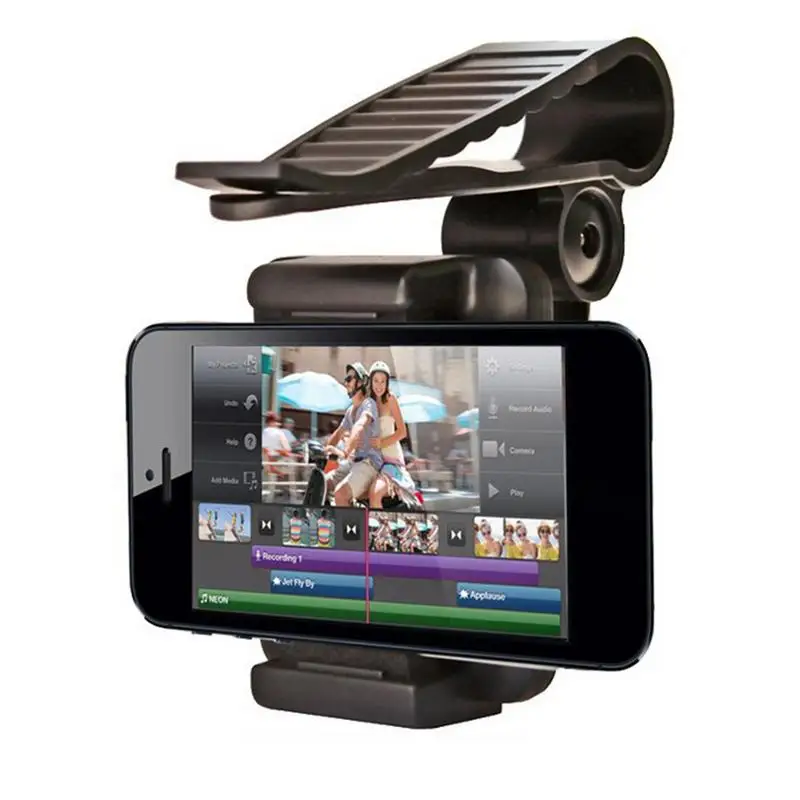 

Car Sun Visor Mobile Phone Navigation Holder ABS Car Navigation Holder Pure Black For The Models With Sun Visors
