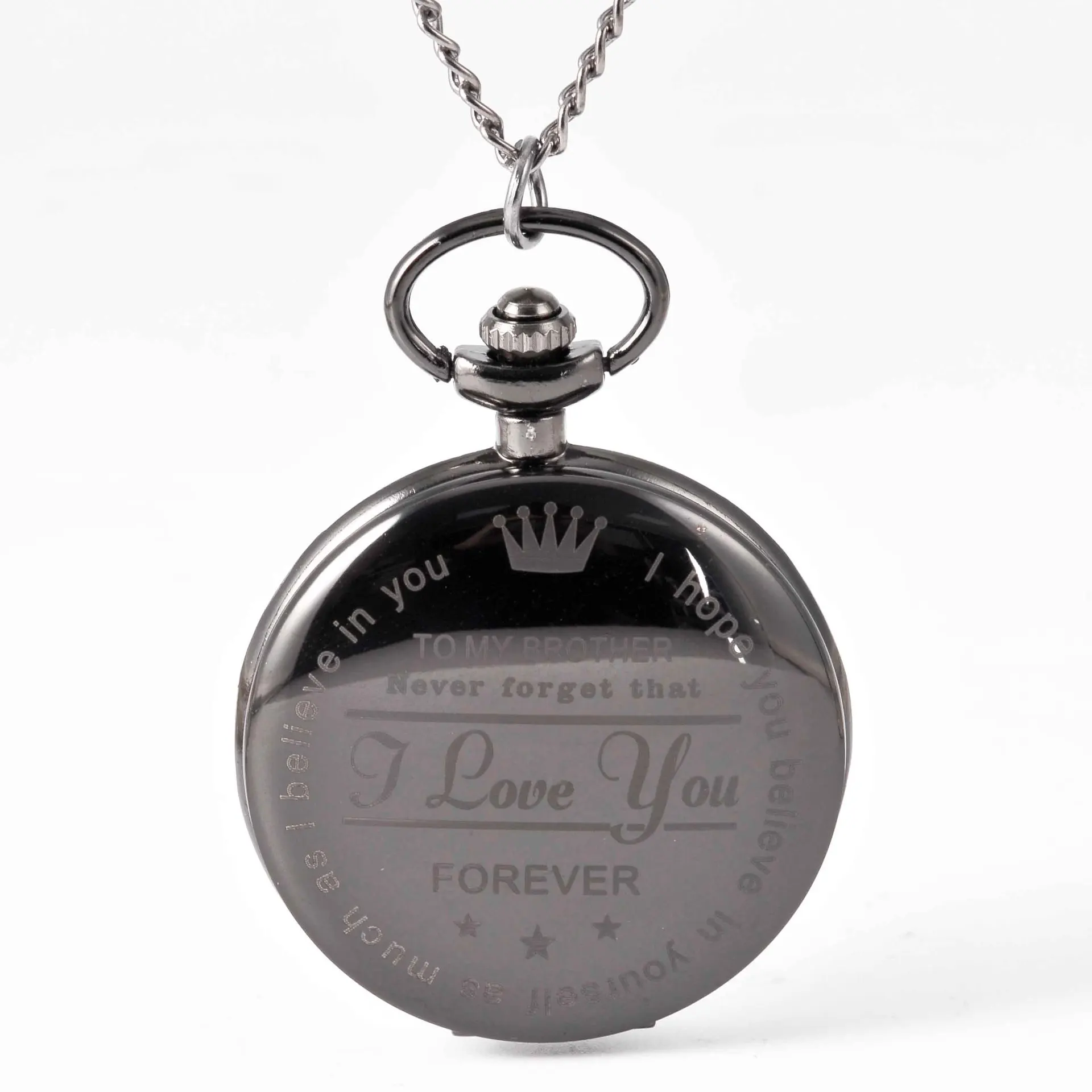 Pocket & Fob Watches To My Brother Pocket Watch Necklace I Love You Forever Quartz Watch for Brother's Gift Watch Pocket & Fob Watches To My Brother Pocket Watch Necklace I Love You Forever Quartz Watch for Brother's Gift Watch