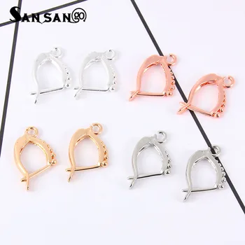 

1Pairs New Arrival Copper 4 Colors Ear Hook Clasp Bead V Shape Making DIY Earring Accessories For Women Girl Jewelry Wholesale