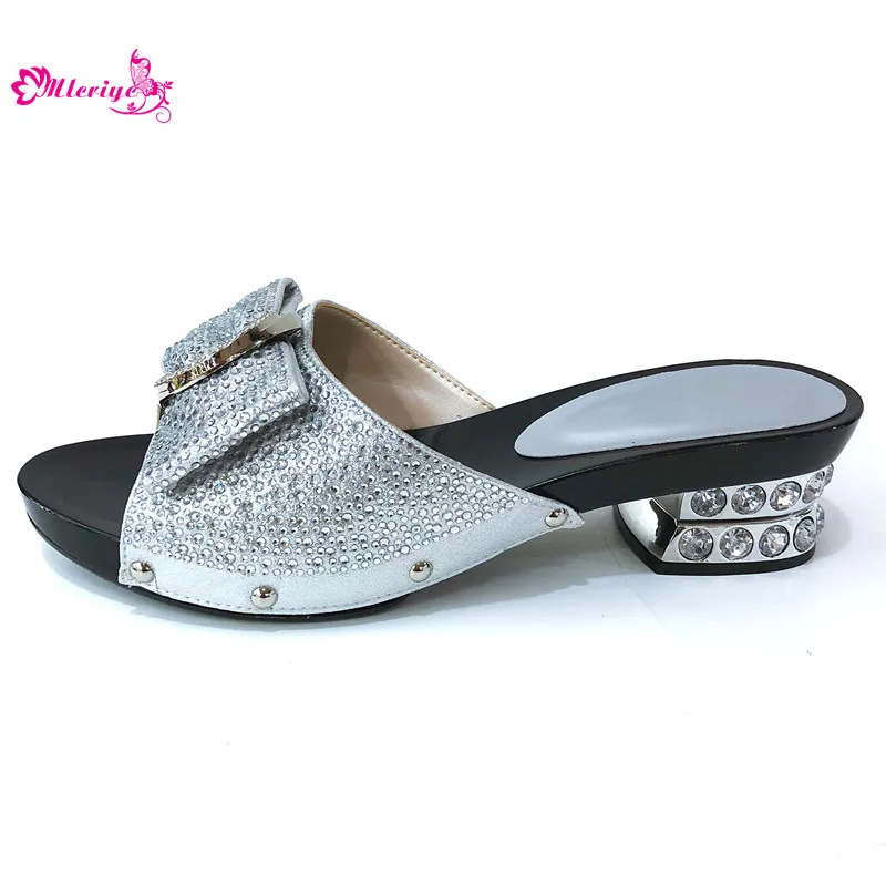 

New Women shoes African shoes Italian shoes without bags matching set possible matching bag Silver color summer shoes for ladies