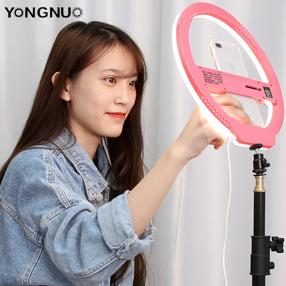 YONGNUO YN128 селфи кольцевой светильник для камеры фотостудии телефона 128
