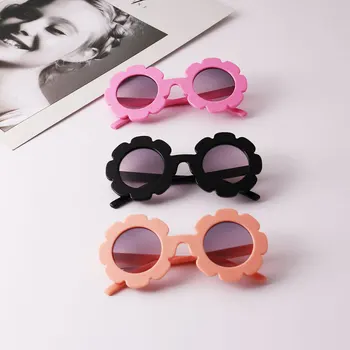

2020 NEW Sun Flower Round Cute kids sunglasses UV400 for Boy girls toddler Lovely baby sun glasses Children Oculos de sol N554