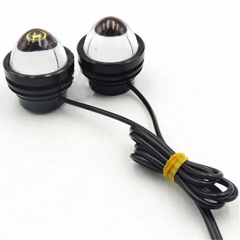 

2pcs/Set 15W Car Fish Eye LED Projector Fog Daytime Running Light DRL Bulb Amber Lamp Tail Turn Signal Backup Reverse Light