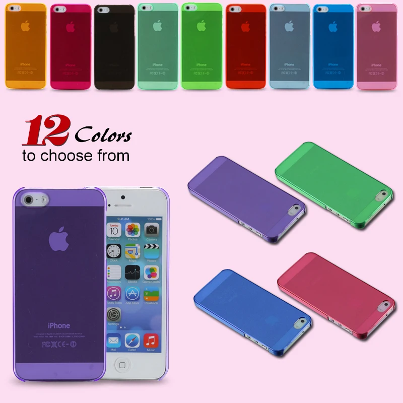 KISSCASE Matte Smooth Clear Phone case For iPhone 5 5S SE Transparent Colorful Hard PC Cover for Cases Coque |