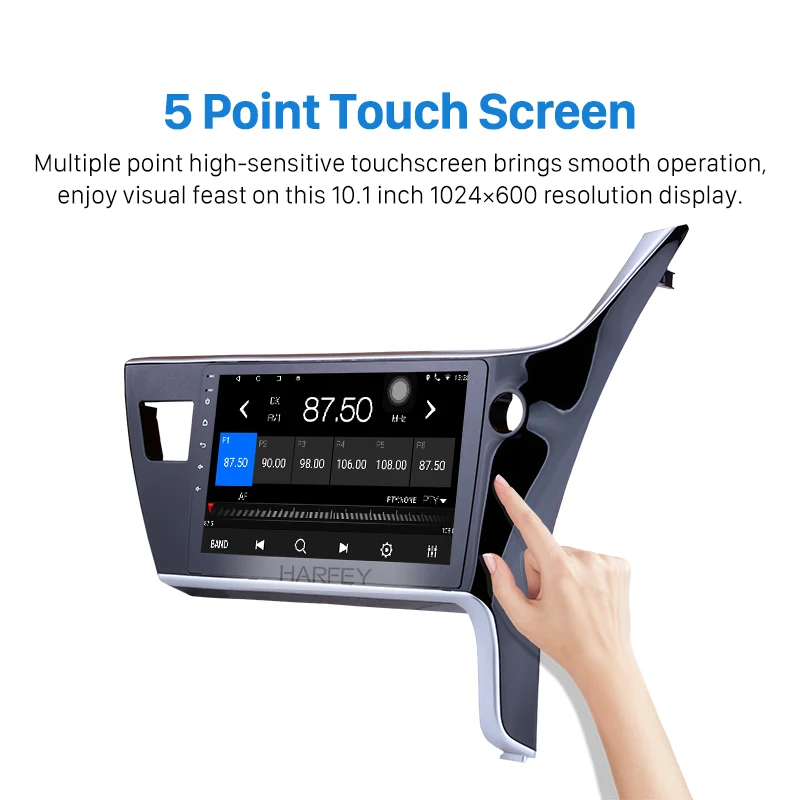 Flash Deal Harfey 10.1" Android 8.1 Car Radio Multimedia Player for 2017 Toyota Corolla RHD 3G Wifi Head Unit Support RDS DVR Mirror Link 2