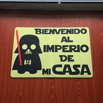 

Custom Spanish bienvenido al imperio de mi casa Doormat for Entrance Door Carpet Shoe Scraper Carpet Bathroom Door Anti-slip Mat