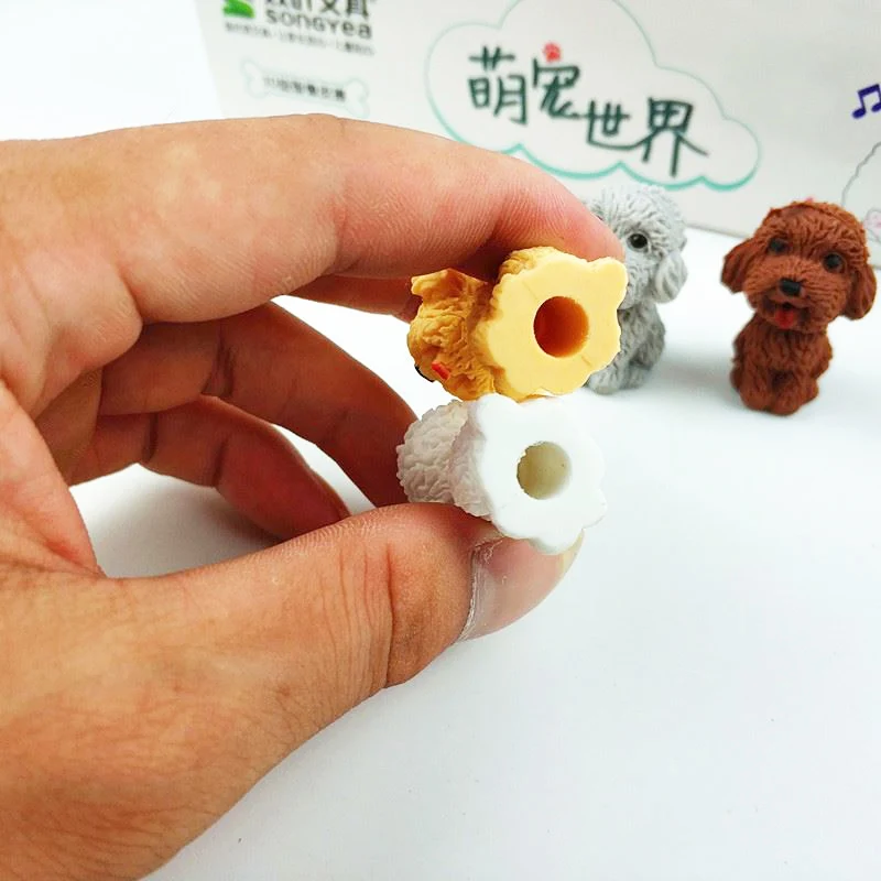 4 шт./компл. милый плюшевый ластик Kawaii Ластики для собак резиновые ластики девочек