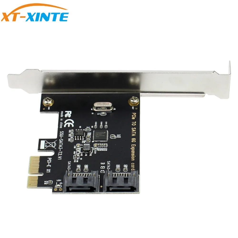 XT XINTE PCIe PCI Express на SATA 3 0 2 Port III 6G карта расширения адаптер PCIE контроллер карта|Платы