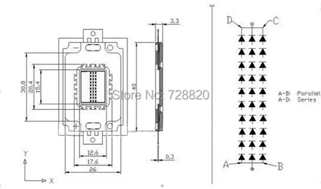30w led size