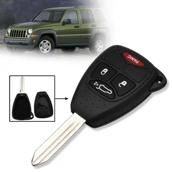 

4 Buttons Open Lock Trunk Panic Car Remote Key Fob Case Shell Replacement For Jeep Liberty 2005 2006 2007