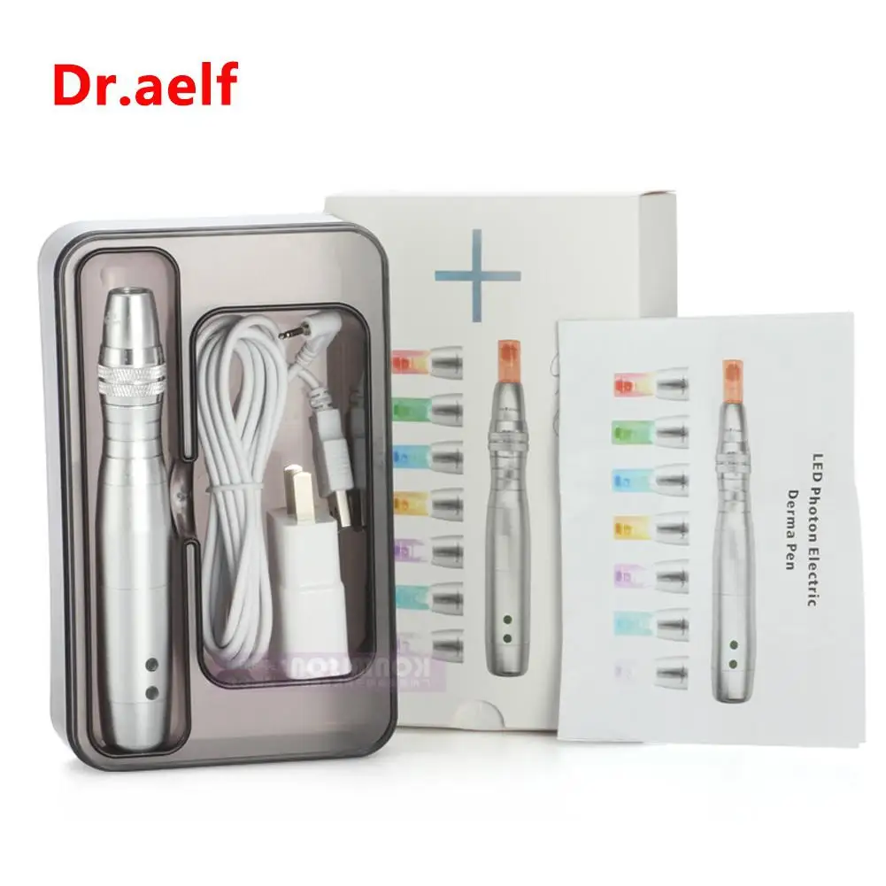 

Dr.aelf LED Photon Electric Derma Pen with 12 Pin Depth Adjustable Nano Micro Needle