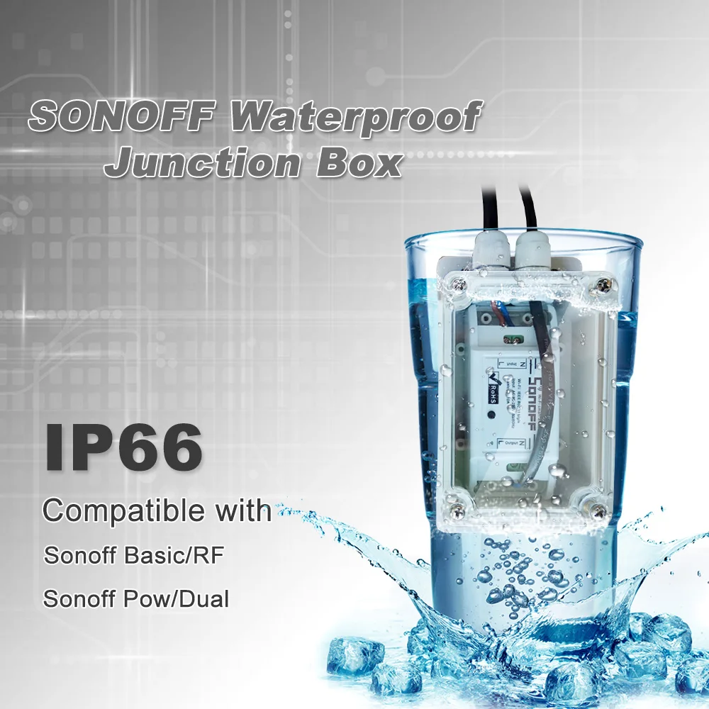 Водонепроницаемая Соединительная коробка SONOFF IP66 Пластиковый Кабельный
