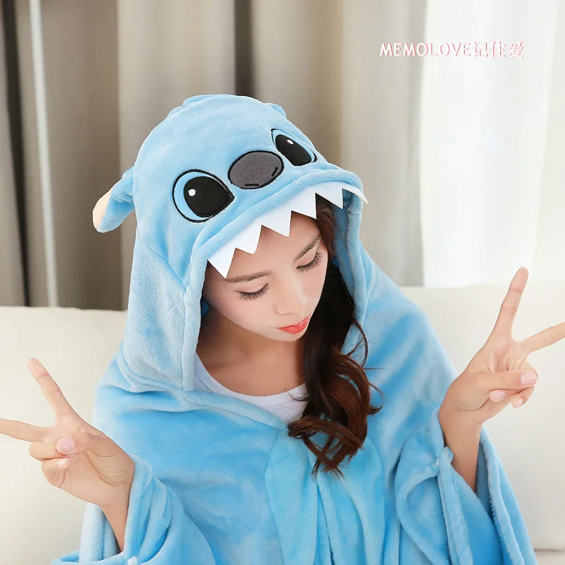

Wearable Blanket Star Trek Stitchie Stitch Man House Shawl Cape Cloak Air Conditioning Blanket Office Lazy Napping Napkin