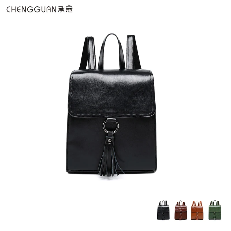 

fashion quality chengguan 2311 genuine leather leisure backpack simplicity four colours comfortable high-capacity practical 2019