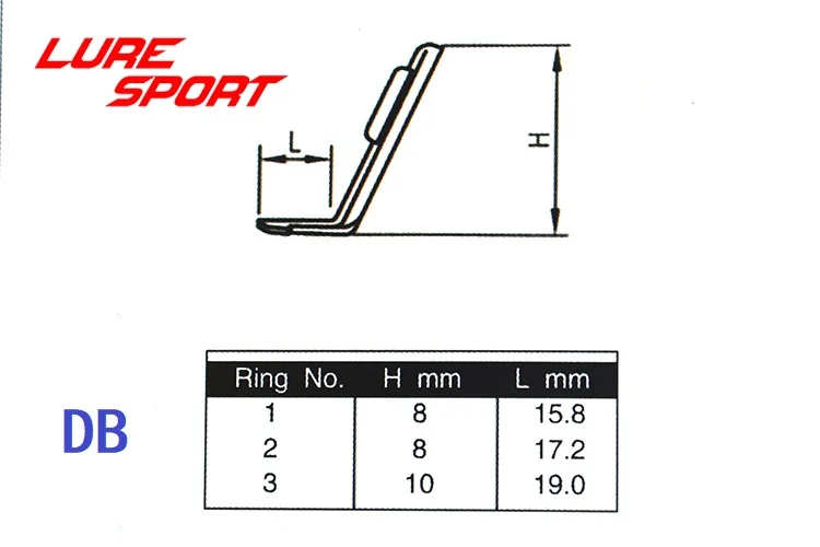 LureSport 3 шт. дБ наклонная рама направляющая треугольное кольцо одна нога направляющая Удочка строительный компонент ремонт DIY аксессуар