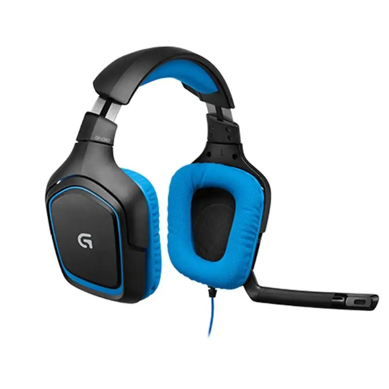 Игровая гарнитура с объемным звуком от logitech G430 7,1, стерео проводные наушники для геймеров с микрофоном для ПК, компьютерных игр