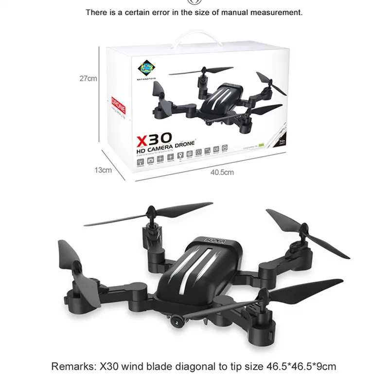 BAYANGTOYS X30 2 4G WiFi FPV RC Дрон самолет складной 8MP 5G 1080P HD передача GPS Смарт режимы полета