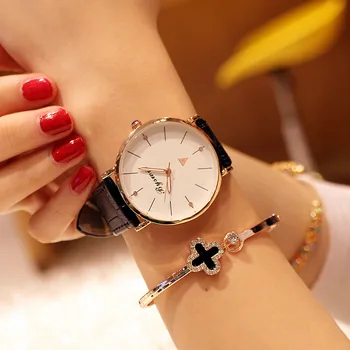 

2019 New Arrival France Popular Quartz Watch for Women Simple Fashion Rope Strap Watch for Student