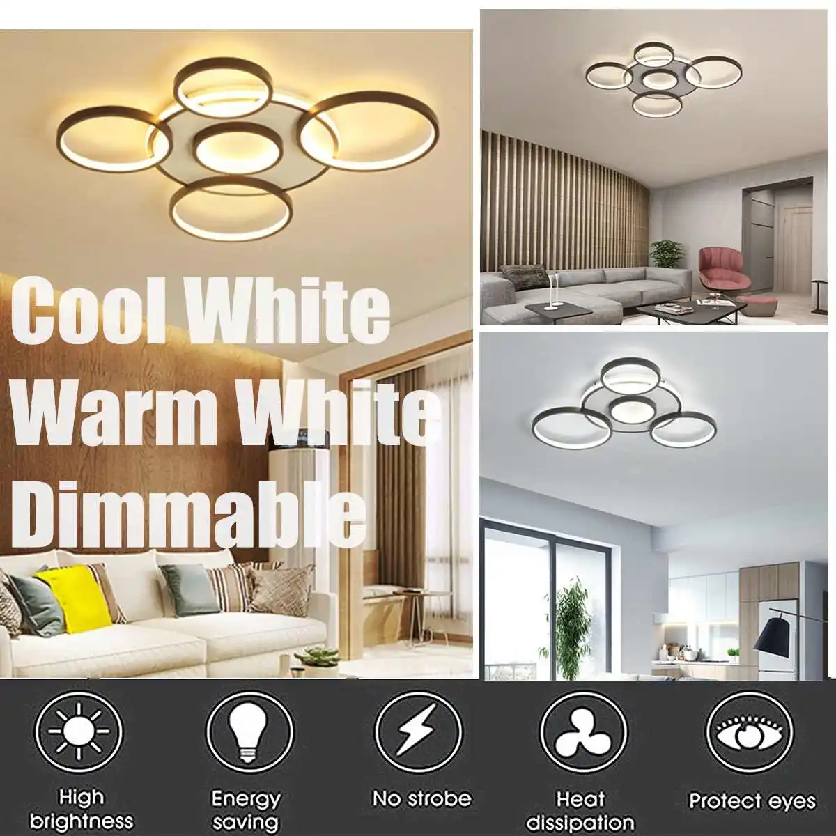 

220V Modern Ceiling Lights LED Lamp Round Geometric Ceiling Lamp For Living Room Bedroom Study Room Surface Mounted Ceiling Lamp