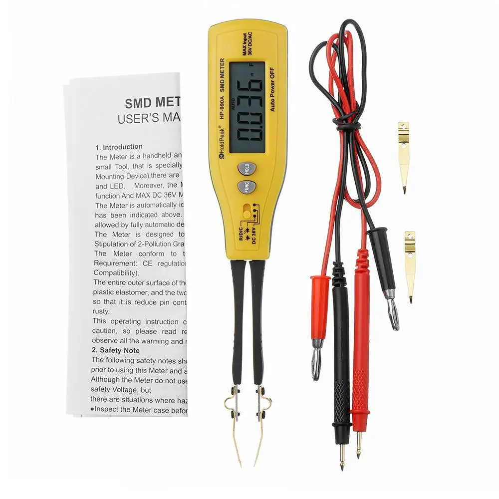 HoldPeak HP 990A/B/C цифровой мультиметр SMD тест er сопротивление емкостные измерители