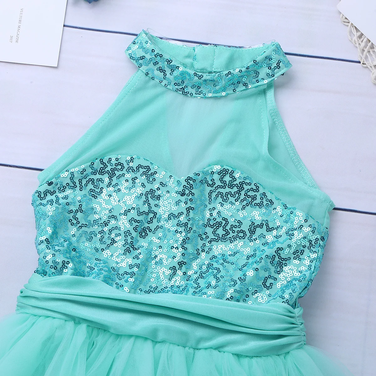 Children Sequins Fancy Costume Cosplay Girls Ballet Tutu Dress Ballet Dance Leotard Performance Stage Gymnastic Exercise Dress