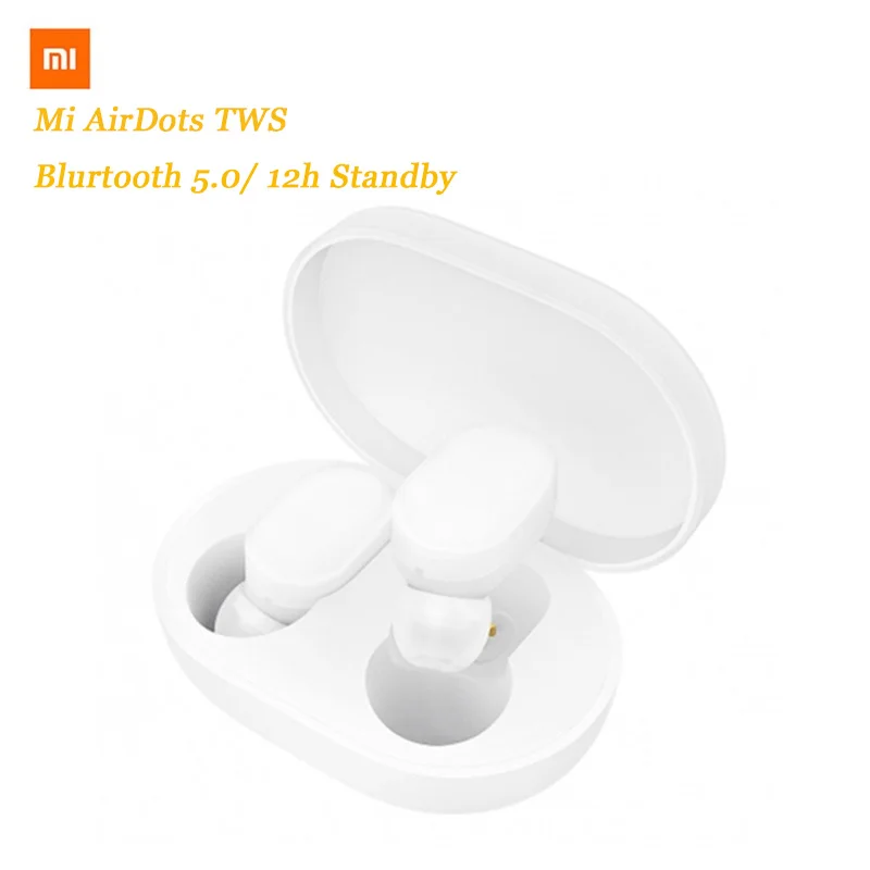 Новые Xiaomi AirDots Bluetooth наушники TWS гарнитура с шумоподавлением Handsfree Smart AI Control Mijia Mi