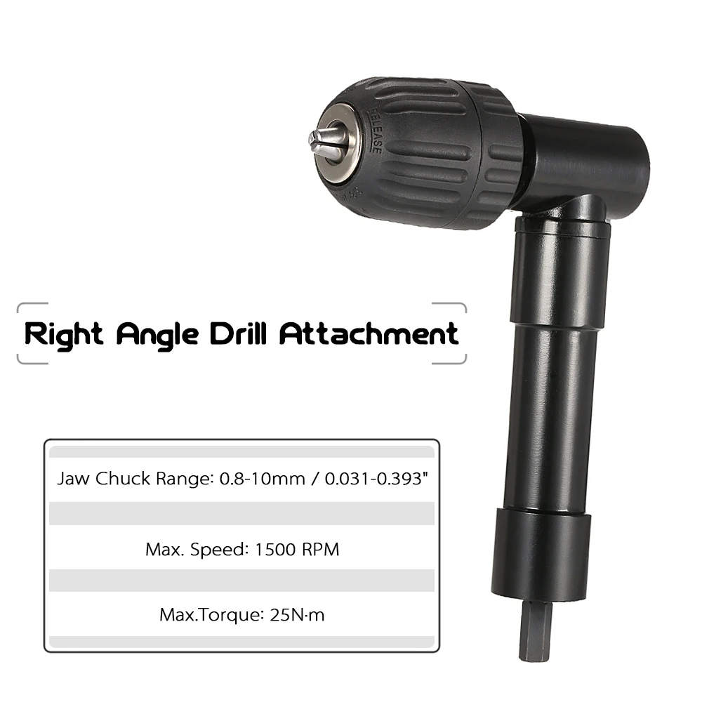 0.8-10mm Professional Right Angle Bend Extension right angle drill  attachment 90 Degree Cordless Drill Adapter