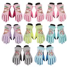 Детские зимние теплые перчатки для мальчиков и девочек, лыжные перчатки для велоспорта, альпинизма, водонепроницаемые