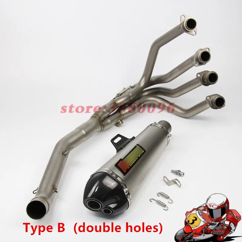 

Motorcycle Full Exhaust System Slip on For kawasaki Z800 2013-2016 stainless steel Exhaust Muffler Pipe