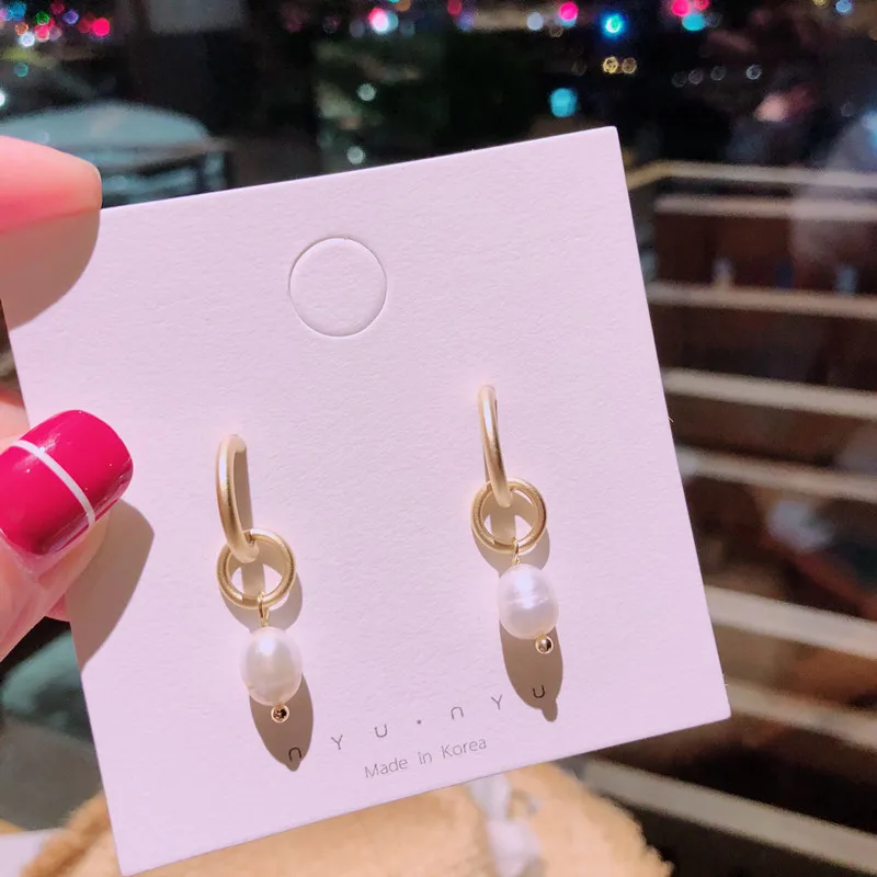 

Pearl Women's Earrings Silver Fashion Jewelry Baroque Pearl 925 Silver Costume Jewelry with stones E146
