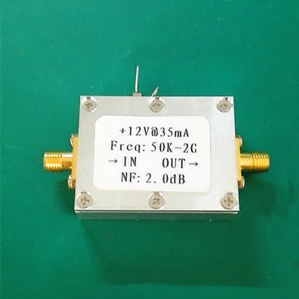 50 K 2G 2000MHz 31dB низкий уровень шума LNA широкополосный усилитель РЧ модуль HF FM VHF UHF