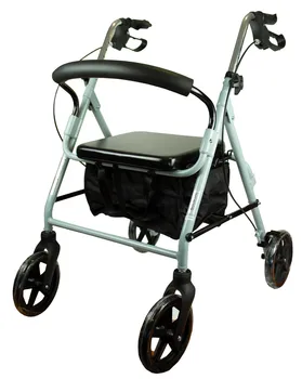 

4-wheeled Walker | Adjustable and Foldable | With Backrest and Seat | Grey | Sofia | Mobiclinic
