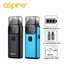 Electronic Cigarette Aspire Breeze 2 AIO Kit 3ML Capacity Replaceable Cartridge Pod System Can Change 0.6ohm 1.0ohm Breeze Coil