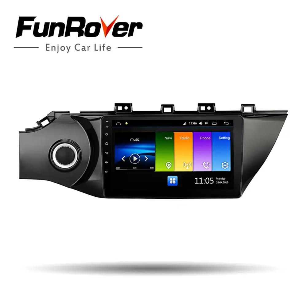 Flash Deal FUNROVER android 9.0 2.5D+IPS car dvd multimedia player For Kia Rio 4 K2 2017 2018 radio gps navigation system navi autoradio BT 2