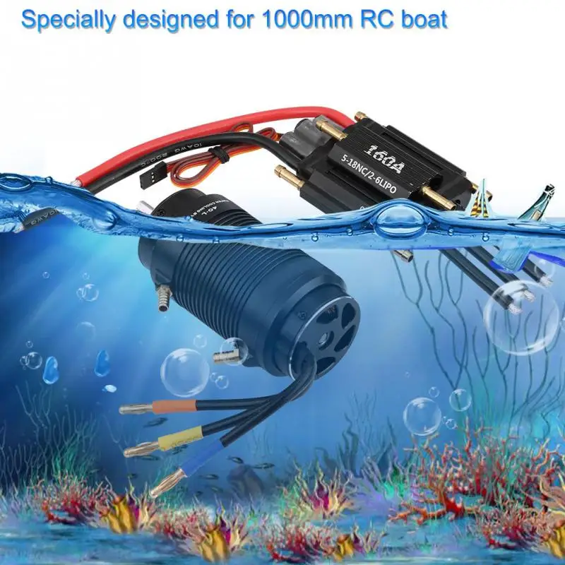 2019 4092 1520KV мотор 40 L водяное охлаждение куртка 160A набор ESC для 1000 мм RC лодки Горячая