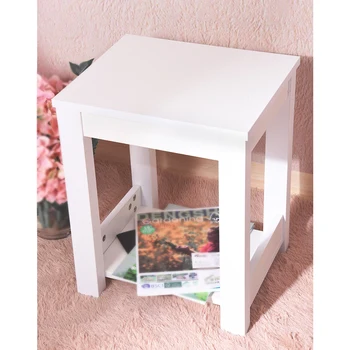 

Panana Simple Bedside Table Side Table Cabinet Display Table White Reading Book Desk
