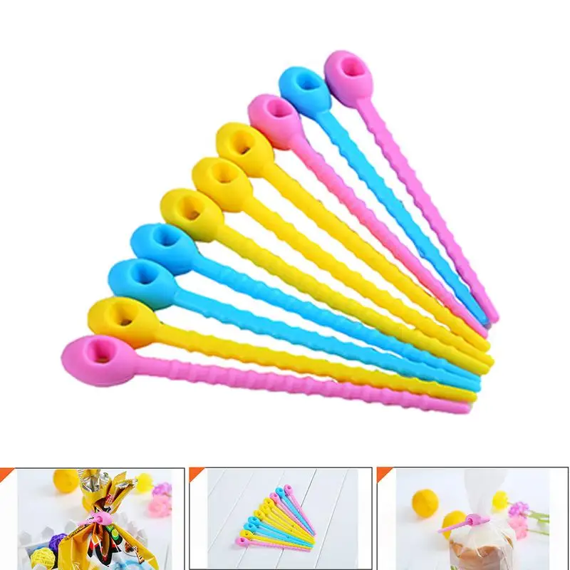 100 food grade Silicone Bag Ties, Cable Management, Zip Tie Twist, All purpose Multi use Bag