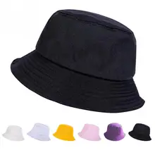 Модная женская однотонная Панамка рыбака для летнего отдыха