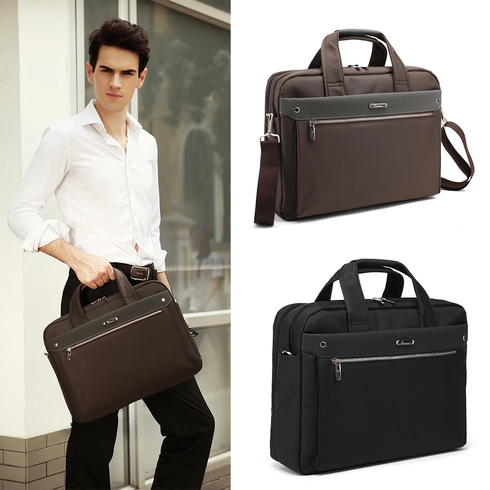 Fashion Large Capacity Men Single Shoulder Office Bags For Business Men's Briefcase Brand 15 16 17 Inch Male Laptop Mens Bag