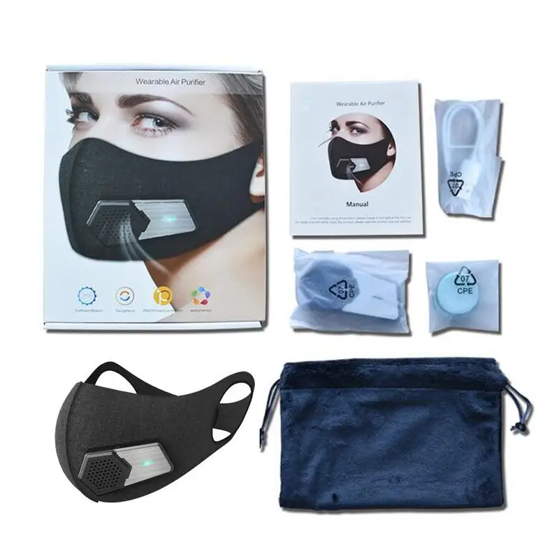 

Intelligent Dustproof Electric Mask Half Face Mouth Portable Mask With Valve Filter Resist PM2.5 Respirator For Air Purifying