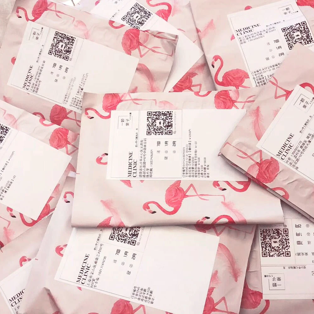Speedy Mailers 100 шт 25,5*33 см 10*13 дюймов модный розовый Фламинго узор поли почтовые отправители самозапечатывающийся пластиковый пакет почтовые конверты